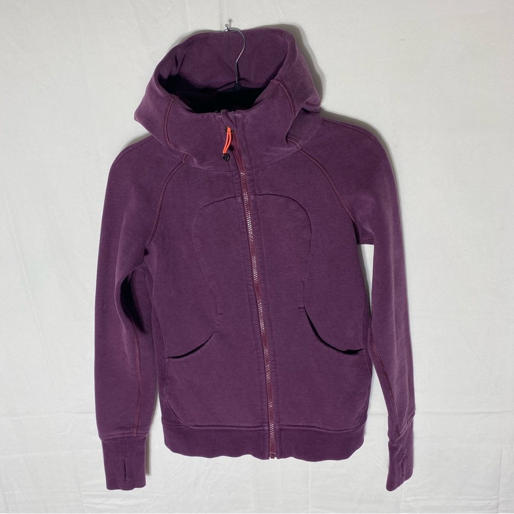 Vintage Lululemon Athletica Purple Scuba Hoodie 4 Activewear Athletic Fitness